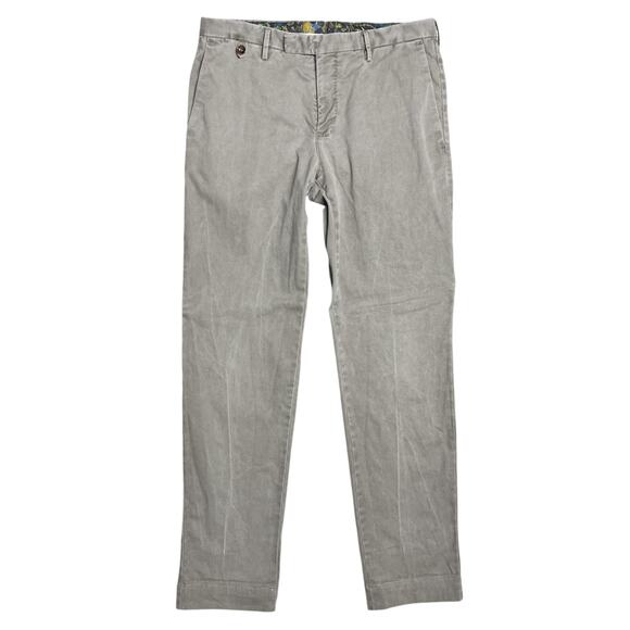 PT TORINO Slim Fit Stretch Flat Front Cotton Chino Pants in Taupe Sz 46 (US 32) - Picture 1 of 7